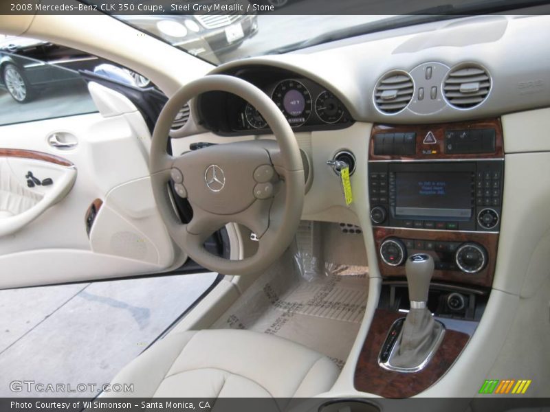 Steel Grey Metallic / Stone 2008 Mercedes-Benz CLK 350 Coupe