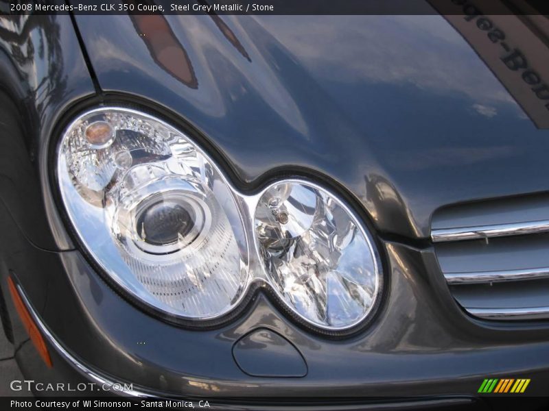 Steel Grey Metallic / Stone 2008 Mercedes-Benz CLK 350 Coupe