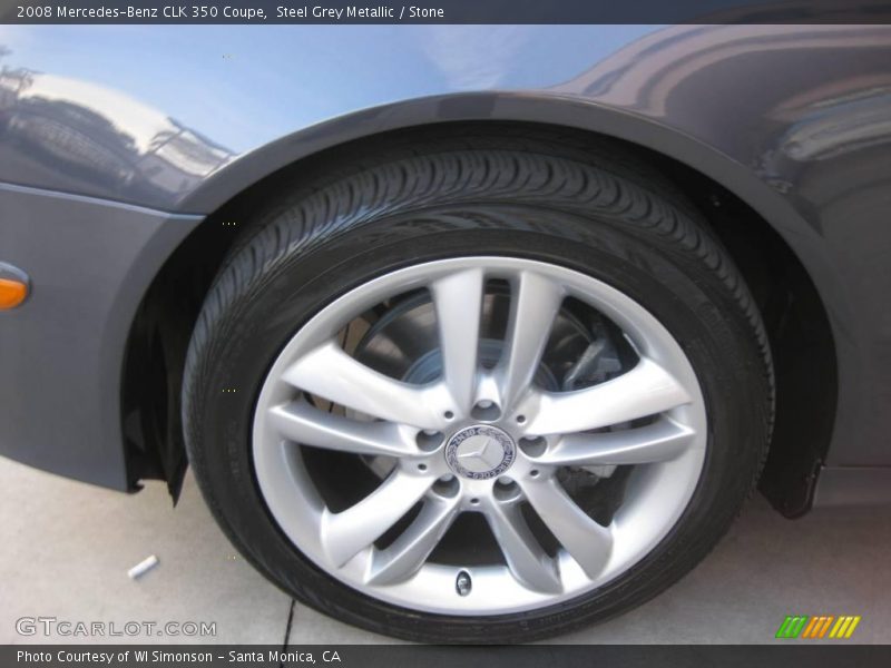 Steel Grey Metallic / Stone 2008 Mercedes-Benz CLK 350 Coupe