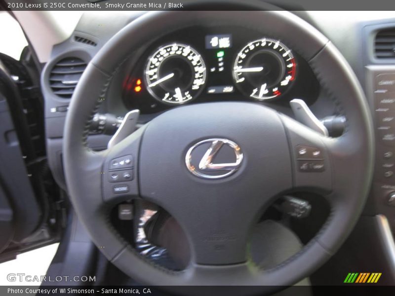 Smoky Granite Mica / Black 2010 Lexus IS 250C Convertible
