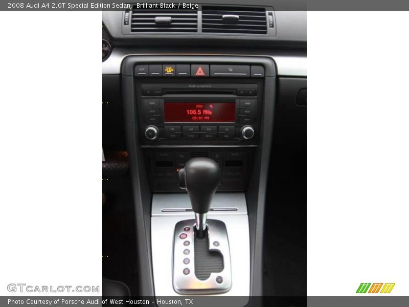 Brilliant Black / Beige 2008 Audi A4 2.0T Special Edition Sedan