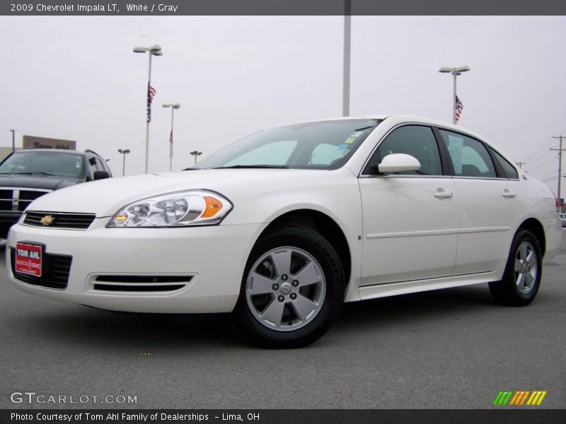 White / Gray 2009 Chevrolet Impala LT