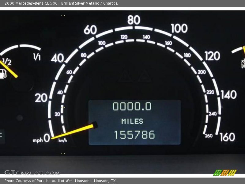 Brilliant Silver Metallic / Charcoal 2000 Mercedes-Benz CL 500