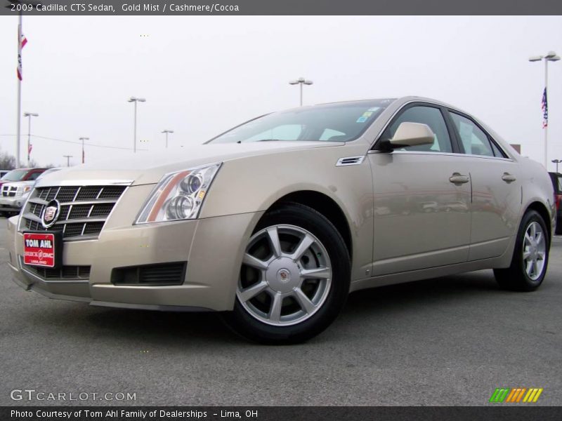 Gold Mist / Cashmere/Cocoa 2009 Cadillac CTS Sedan