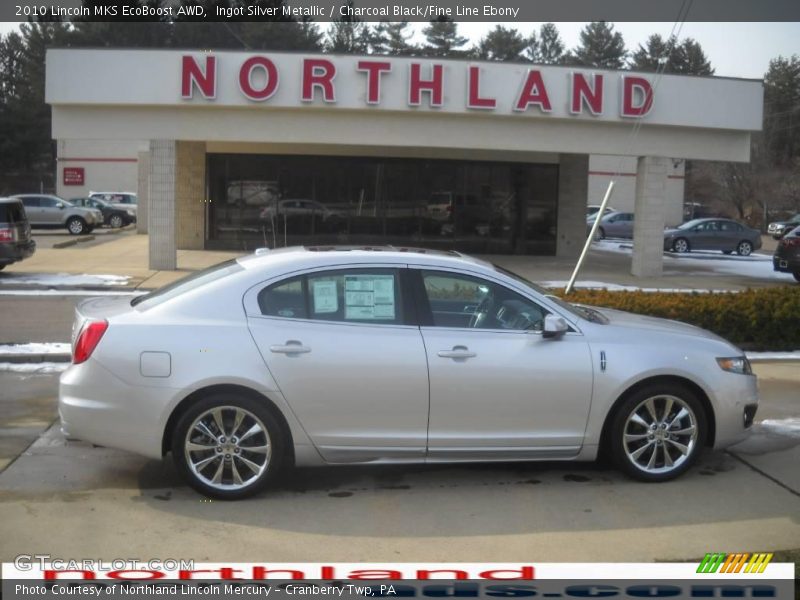 Ingot Silver Metallic / Charcoal Black/Fine Line Ebony 2010 Lincoln MKS EcoBoost AWD