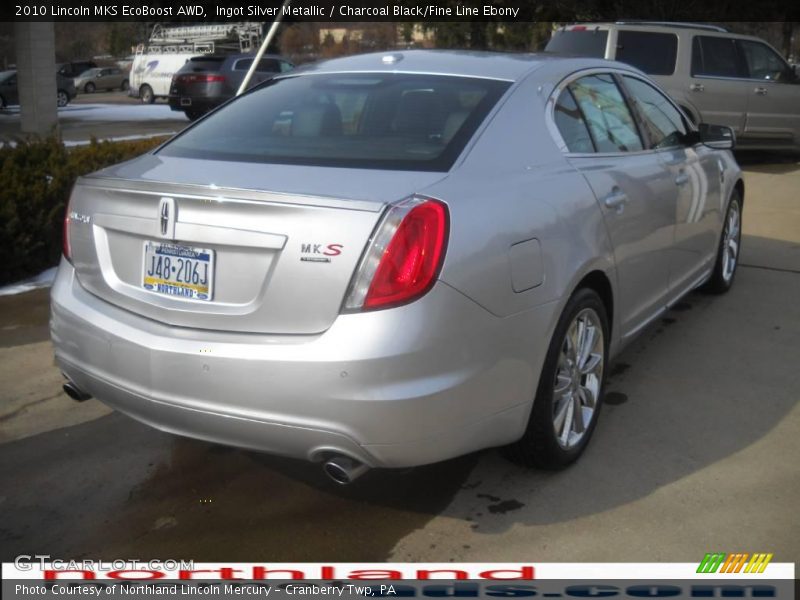 Ingot Silver Metallic / Charcoal Black/Fine Line Ebony 2010 Lincoln MKS EcoBoost AWD