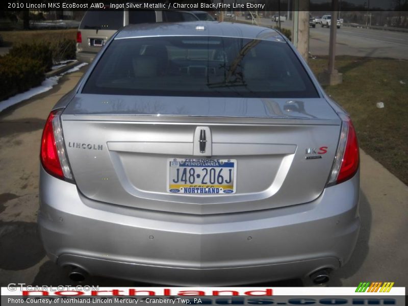 Ingot Silver Metallic / Charcoal Black/Fine Line Ebony 2010 Lincoln MKS EcoBoost AWD