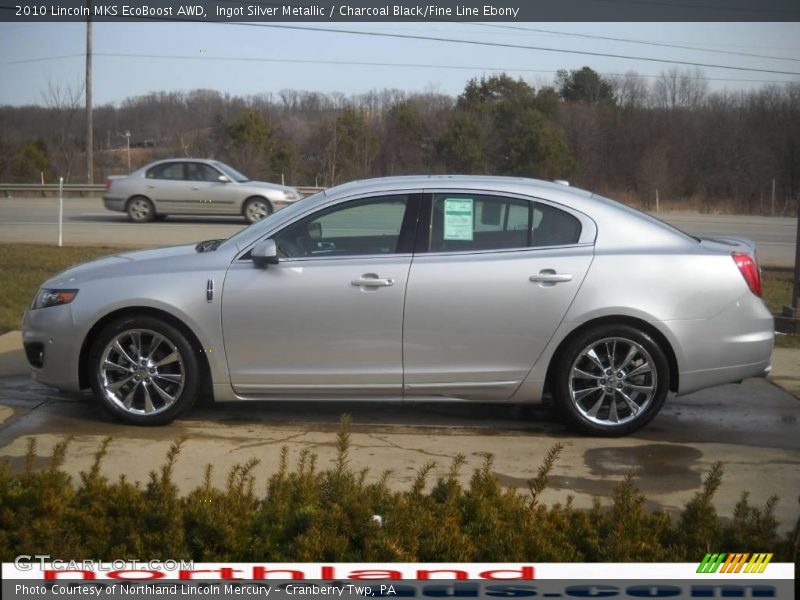Ingot Silver Metallic / Charcoal Black/Fine Line Ebony 2010 Lincoln MKS EcoBoost AWD