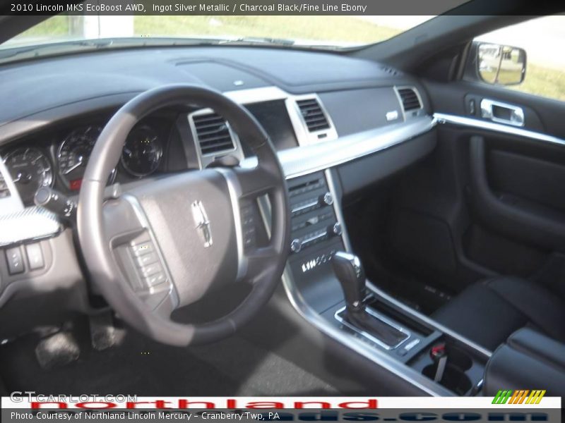 Ingot Silver Metallic / Charcoal Black/Fine Line Ebony 2010 Lincoln MKS EcoBoost AWD
