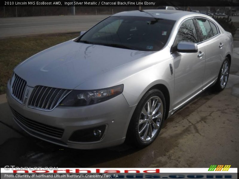Ingot Silver Metallic / Charcoal Black/Fine Line Ebony 2010 Lincoln MKS EcoBoost AWD
