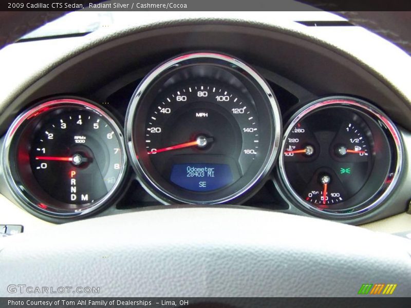 Radiant Silver / Cashmere/Cocoa 2009 Cadillac CTS Sedan