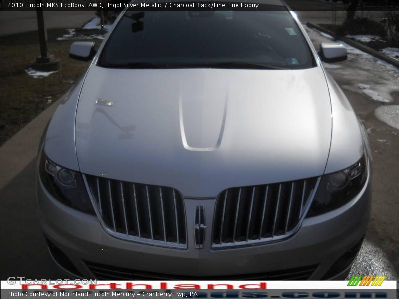 Ingot Silver Metallic / Charcoal Black/Fine Line Ebony 2010 Lincoln MKS EcoBoost AWD