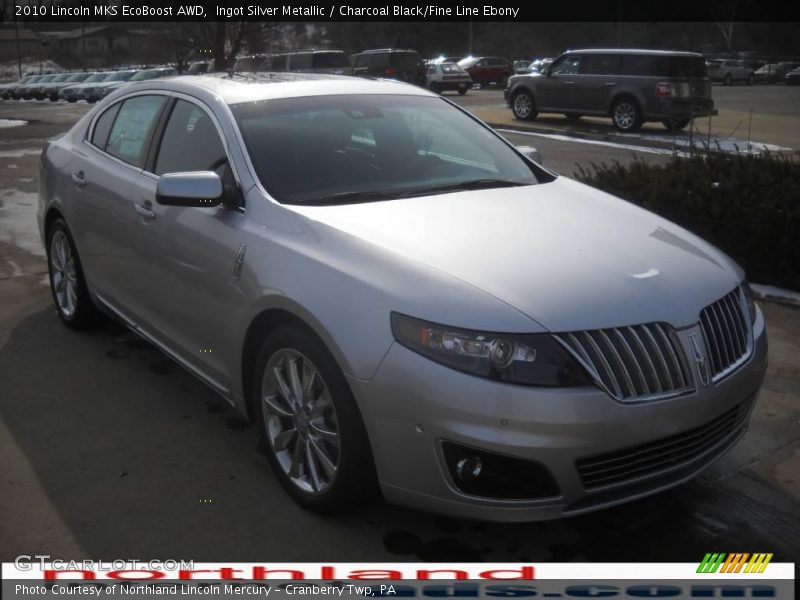Ingot Silver Metallic / Charcoal Black/Fine Line Ebony 2010 Lincoln MKS EcoBoost AWD