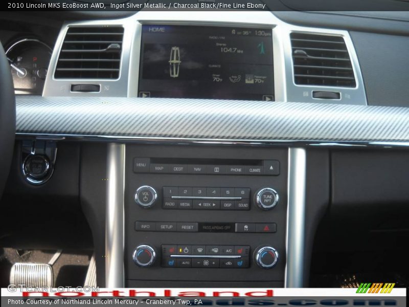 Ingot Silver Metallic / Charcoal Black/Fine Line Ebony 2010 Lincoln MKS EcoBoost AWD