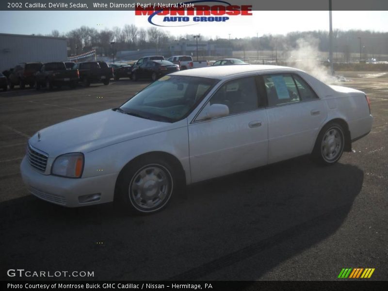 White Diamond Pearl / Neutral Shale 2002 Cadillac DeVille Sedan