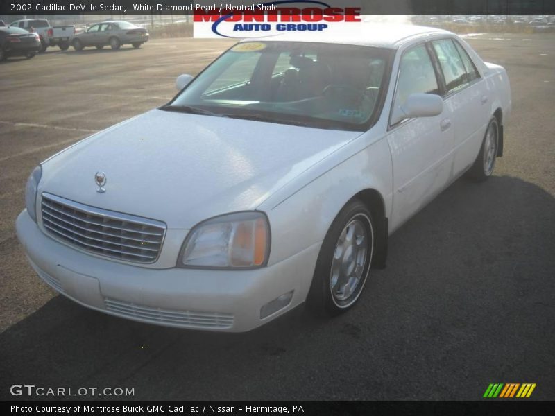 White Diamond Pearl / Neutral Shale 2002 Cadillac DeVille Sedan