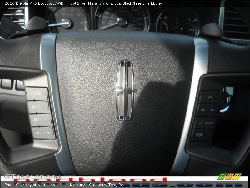 Ingot Silver Metallic / Charcoal Black/Fine Line Ebony 2010 Lincoln MKS EcoBoost AWD