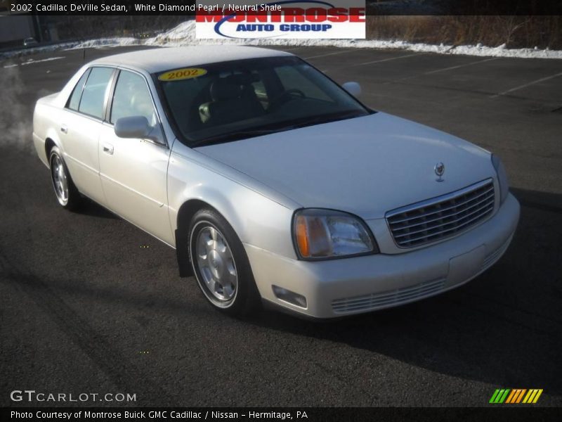 White Diamond Pearl / Neutral Shale 2002 Cadillac DeVille Sedan