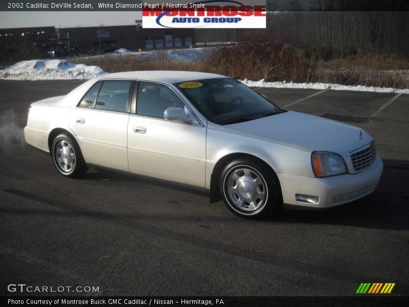 White Diamond Pearl / Neutral Shale 2002 Cadillac DeVille Sedan