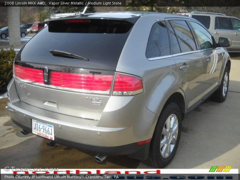 Vapor Silver Metallic / Medium Light Stone 2008 Lincoln MKX AWD