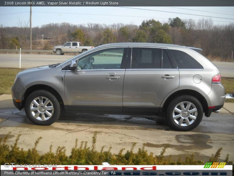 Vapor Silver Metallic / Medium Light Stone 2008 Lincoln MKX AWD