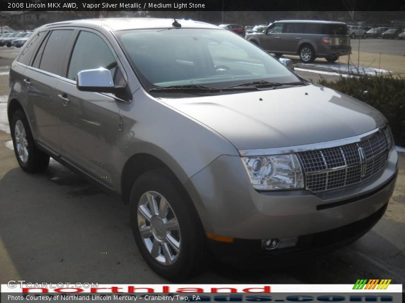 Vapor Silver Metallic / Medium Light Stone 2008 Lincoln MKX AWD