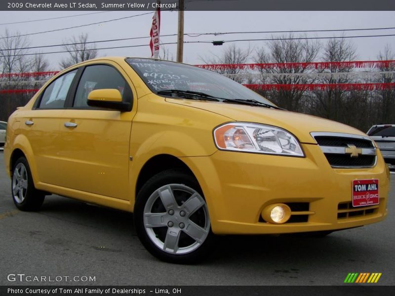 Summer Yellow / Charcoal 2009 Chevrolet Aveo LT Sedan