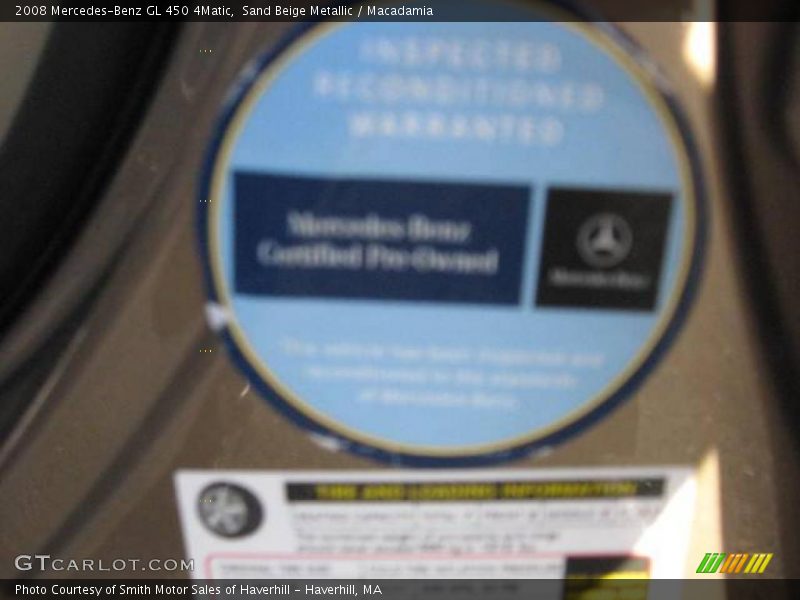 Sand Beige Metallic / Macadamia 2008 Mercedes-Benz GL 450 4Matic