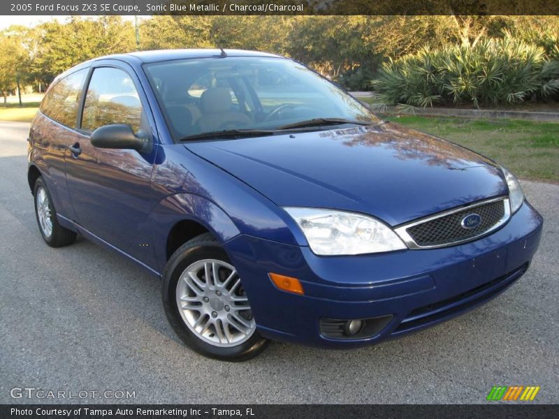 Sonic Blue Metallic / Charcoal/Charcoal 2005 Ford Focus ZX3 SE Coupe