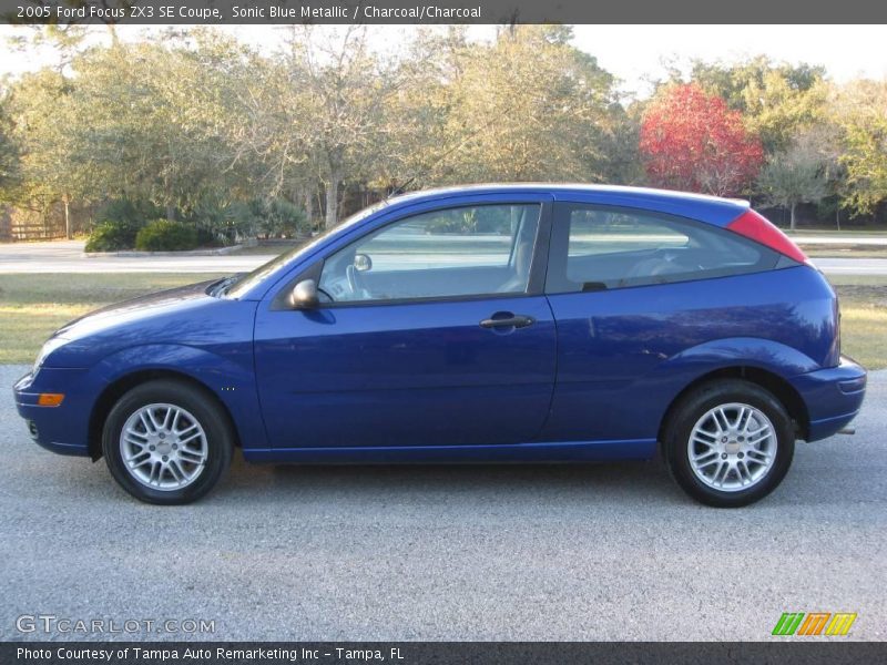 Sonic Blue Metallic / Charcoal/Charcoal 2005 Ford Focus ZX3 SE Coupe