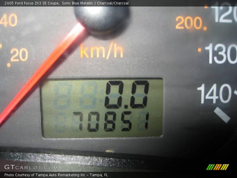 Sonic Blue Metallic / Charcoal/Charcoal 2005 Ford Focus ZX3 SE Coupe