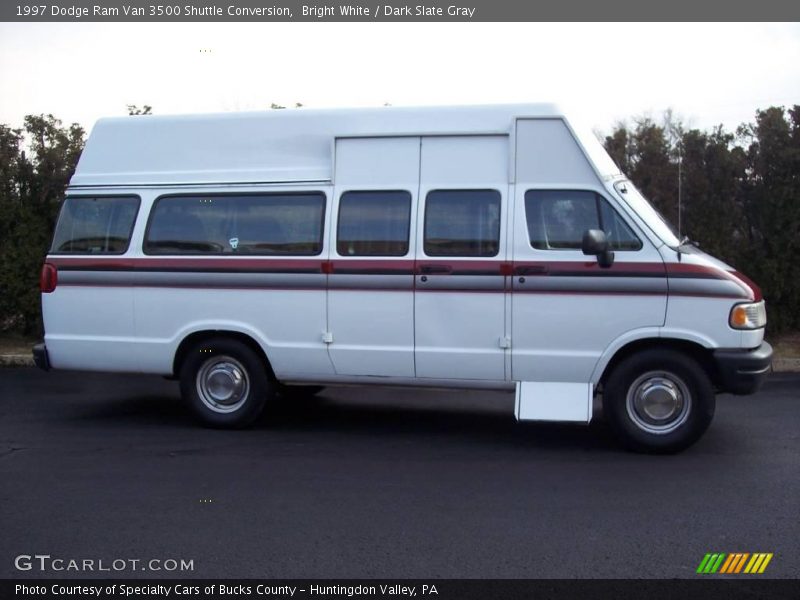 Bright White / Dark Slate Gray 1997 Dodge Ram Van 3500 Shuttle Conversion