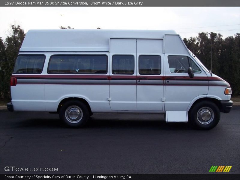 Bright White / Dark Slate Gray 1997 Dodge Ram Van 3500 Shuttle Conversion
