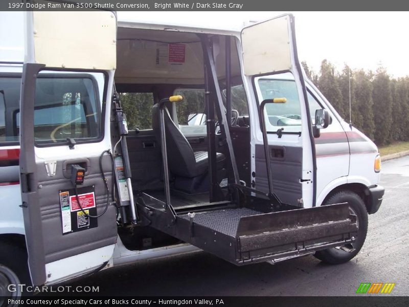 Bright White / Dark Slate Gray 1997 Dodge Ram Van 3500 Shuttle Conversion