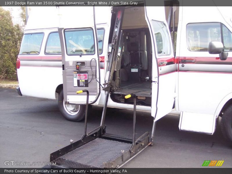 Bright White / Dark Slate Gray 1997 Dodge Ram Van 3500 Shuttle Conversion