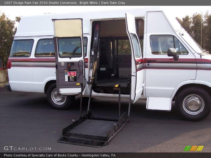 Bright White / Dark Slate Gray 1997 Dodge Ram Van 3500 Shuttle Conversion