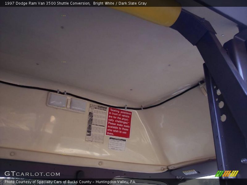 Bright White / Dark Slate Gray 1997 Dodge Ram Van 3500 Shuttle Conversion