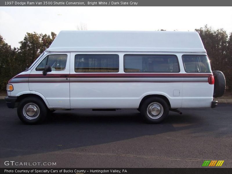 Bright White / Dark Slate Gray 1997 Dodge Ram Van 3500 Shuttle Conversion