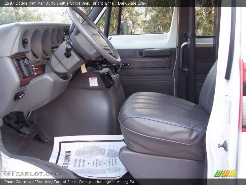 Bright White / Dark Slate Gray 1997 Dodge Ram Van 3500 Shuttle Conversion