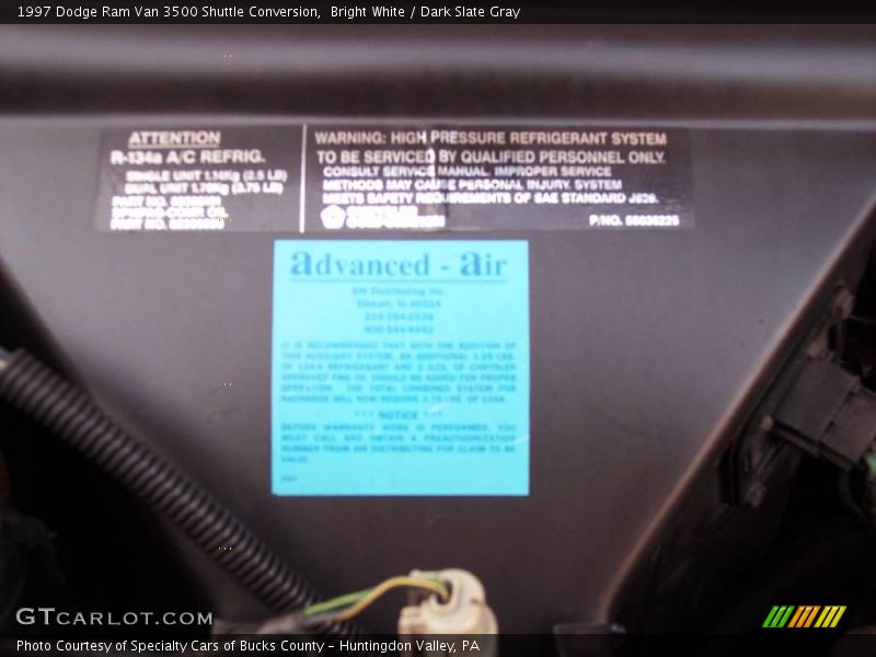Bright White / Dark Slate Gray 1997 Dodge Ram Van 3500 Shuttle Conversion