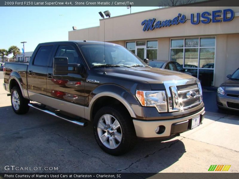 Stone Green Metallic / Camel/Tan 2009 Ford F150 Lariat SuperCrew 4x4