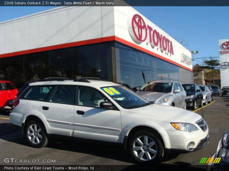 Satin White Pearl / Warm Ivory 2008 Subaru Outback 2.5i Wagon