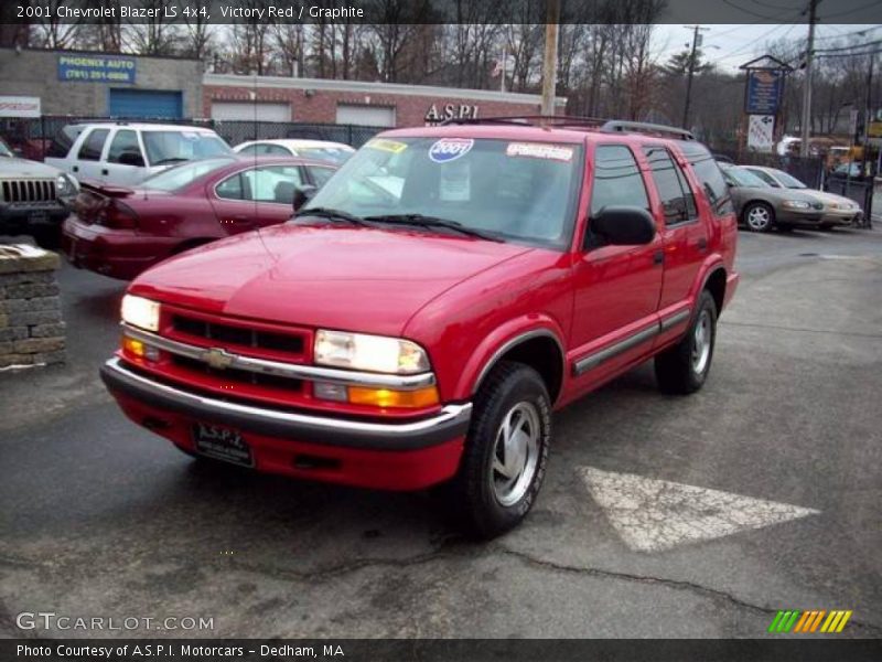 Victory Red / Graphite 2001 Chevrolet Blazer LS 4x4