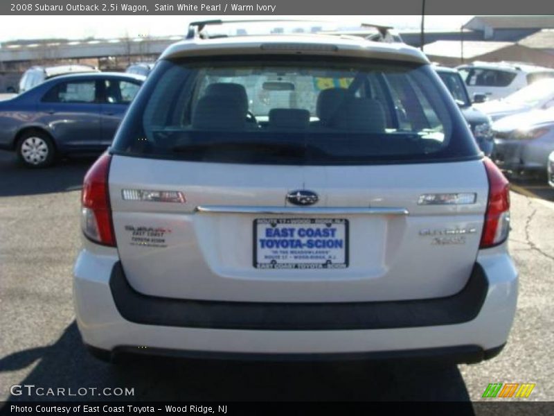 Satin White Pearl / Warm Ivory 2008 Subaru Outback 2.5i Wagon