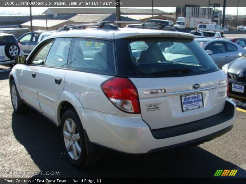 Satin White Pearl / Warm Ivory 2008 Subaru Outback 2.5i Wagon