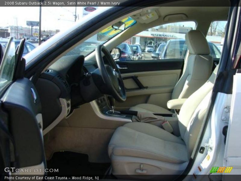 Satin White Pearl / Warm Ivory 2008 Subaru Outback 2.5i Wagon