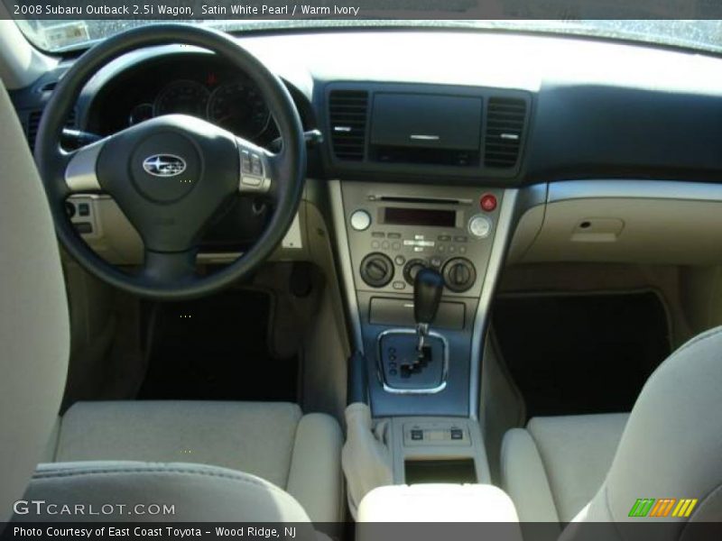 Satin White Pearl / Warm Ivory 2008 Subaru Outback 2.5i Wagon