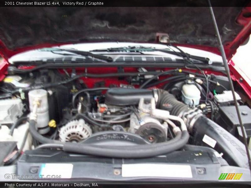Victory Red / Graphite 2001 Chevrolet Blazer LS 4x4