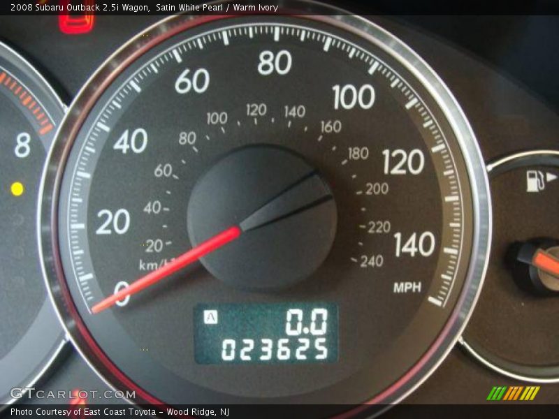 Satin White Pearl / Warm Ivory 2008 Subaru Outback 2.5i Wagon