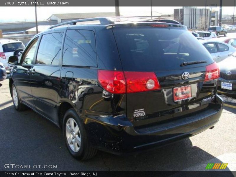 Black / Fawn 2008 Toyota Sienna LE